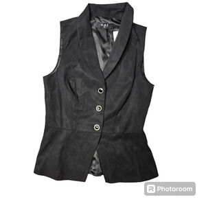 O.P.T. Black Sleeveless 3 Button Vest
